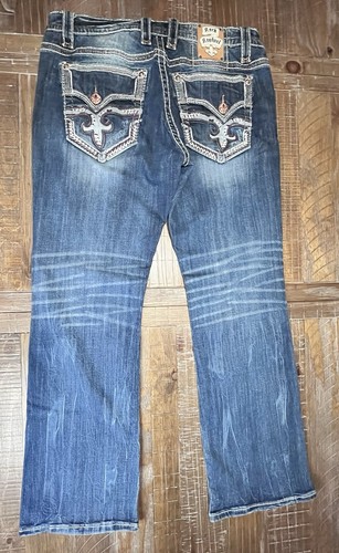 Rock Revival Dano Bootcut Men’s Jeans Size 38x32 - Picture 3 of 17