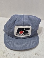 Vintage Farm Bureau Truckers Hat Cap Snapback Patch 1980s Farming