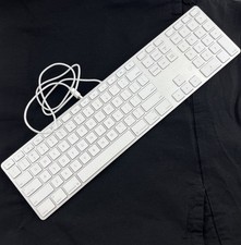 Genuine Apple A1243 Wired Mac Standard USB Keyboard w/ Numeric Keypad White