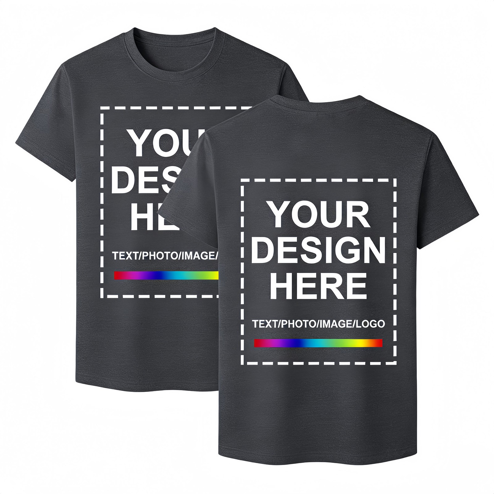 Personalized custom pure cotton T-shirt with photo and text 