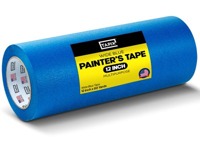 Wide Blue Painters Tape, 12 inch x 60 Yards, 3D Printing Tape, Easy Clean Rem...