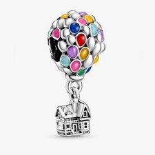 Image of 100% Authentic PANDORA 925 Disney Pixar Up House & Balloons Charm 798962C01  LMM