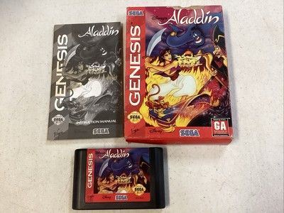 Disney's Aladdin (Sega Genesis, 1993) CIB Manual Paper Box Variant Tested