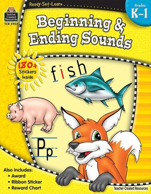 Teacher Created Resources Ready-Set-Learn: Beginning & Ending Sounds - paper...