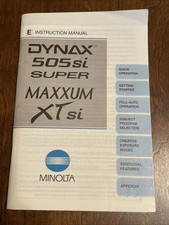 Minolta Instruction Manual Dynax 505 si Super Maxxum XTsi Camera