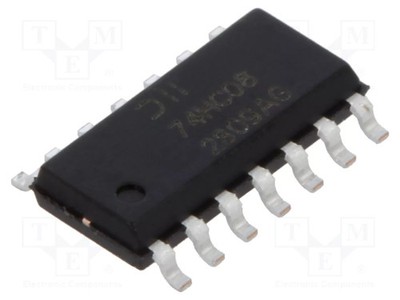 SMD SO14 IN: 2 Ch: 4 AND IC: digital CMOS HC -40÷150°C 2÷6VDC