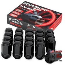 Lug Nuts 20PCS Closed End Bulge Acorn, 19mm Hex M12x1.25 Black 20 PCS