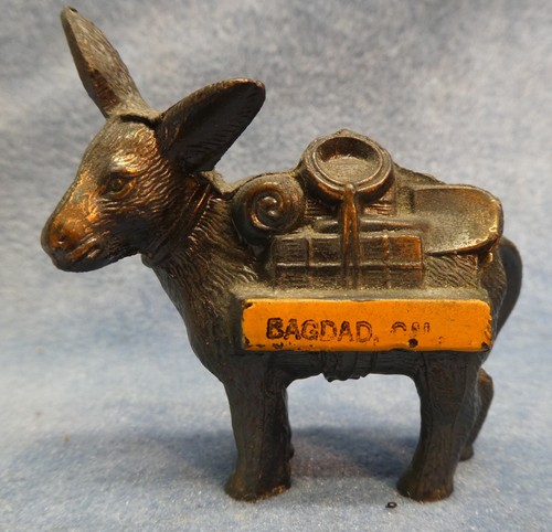 Souvenir Bagdad Cal Burro Donkey Mule Vintage California Mine Ghost Town - Picture 1 of 7