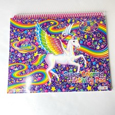 Lisa Frank Super Coloring Activity Spiral Pad Colorful Stickers Unicorn 2017