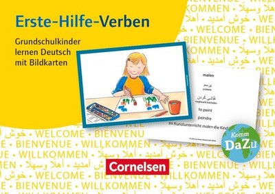 Deutsch lernen mit Fotokarten - Grundschule. Erste-Hilfe-Verben 