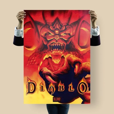 Diablo Poster | 1996 Blizzard Classic | Hellfire PC Game Art Print