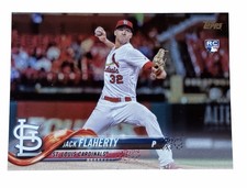 Jack Flaherty Rookie Card 2018 Topps #93 St. Louis Cardinals RC. rookie card picture