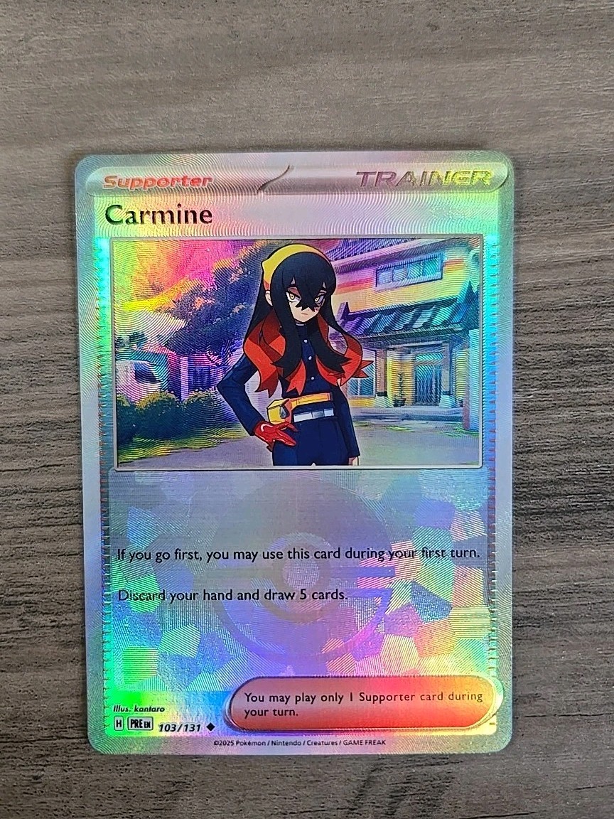 Pokémon TCG Carmine 103/131 Reverse Holo Pokeball Prismatic Evolutions NM