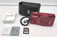 Canon Powershot SX600 HS Red 16.0MP 18x Zoom Digital Camera 16GB Card Case