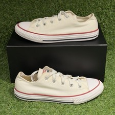 Converse Chuck Taylor All Star Unisex Kids Low Top Lace Up White Sneakers / US 3