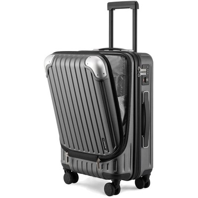 Airline Approved 20 Inch Spinner Suitcase with Waterproof Design - Grey Classic