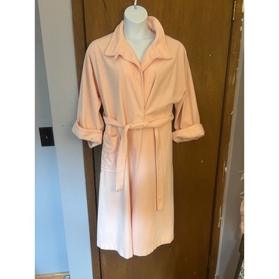 Vintage Vanity Fair Peach Robe Bathrobe Sleepwear Loungewear Size M
