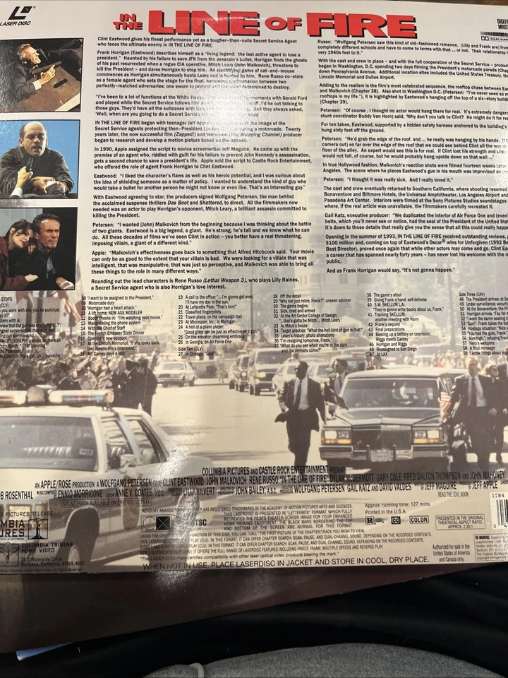 In the Line of Fire (Laserdisc) Foto 2 de 2