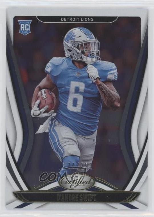 2020 Certified Rookies 324/399 D'Andre Swift #109 Rookie RC 2v7