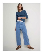 NEW FREE PEOPLE WE THE FREE OCEAN DEEP TRANCE DROPPED BARREL BOYFRIEND JEANS 27