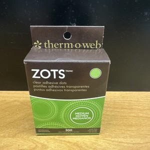 Zots Clear Adhesive Dots-Medium 3/8"X1/64" Thick 300/Pkg, 37-84