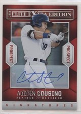 2014 Panini Elite Extra Edition Prospects 579/599 Austin Cousino #37 Auto vi3