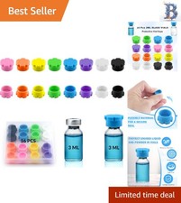 8 Color 3ml Vial Caps - Reusable Silicone Covers for Enhanced Liquid Management