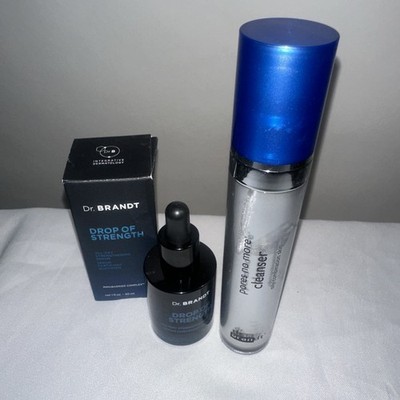 Dr. Brandt Drop of Strength All-Day Serum 1oz & Cleanser 1.7 Oz New Bundle