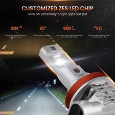 LED Fendinebbia 110W 14000LM H8/h9 Lampadine Luci Antinebbia 12V 6000k - Miniatura 2