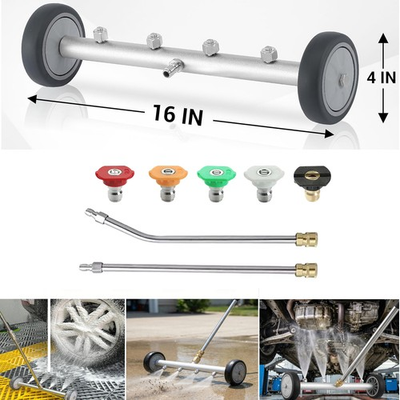 #ad 16quot; Pressure Power Washer Undercarriage Under Car Cleaner 4000PSI with 5 Nozzles $37.99
