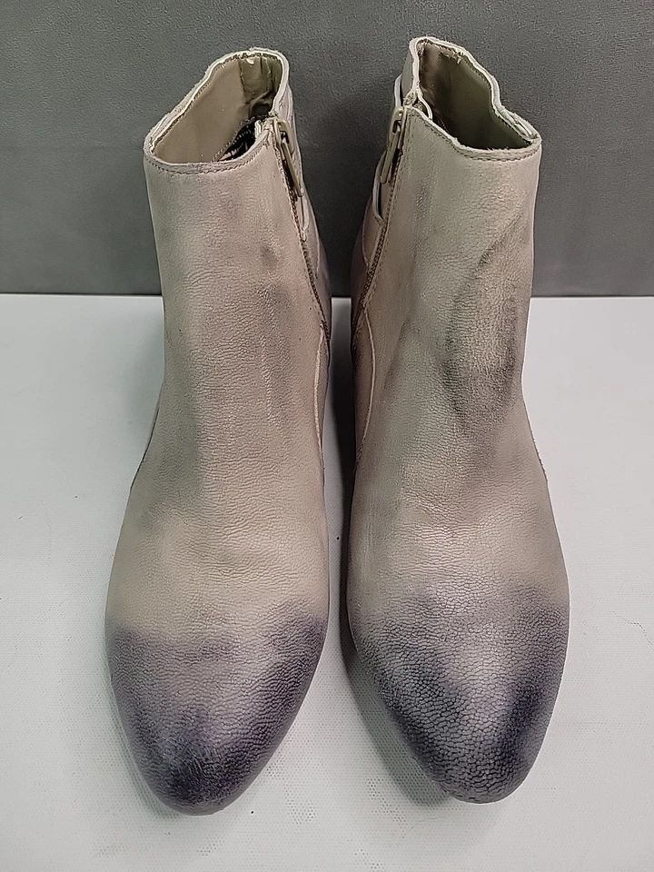 Botas Seychelles Anthropologie anabela baixa com fivelas antigas desgastadas tamanho 8 - Imagem 3 de 4