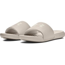 Under Armour 3023761 Men's UA Ansa Fix Slides, Fog, Size 14