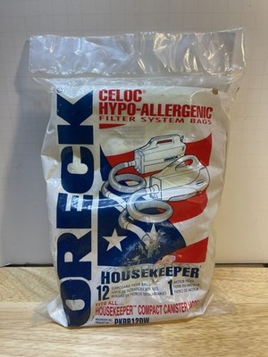 Oreck PKBB12DW Vacuum Cleaner Filter Bags 12 Pack, Fit Housekeeper Canisters NOS