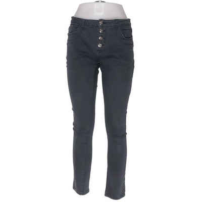 Chica London, Jeans, Größe: 38, Schwarz, Baumwolle/Elasthan, Einfarbig #gjg