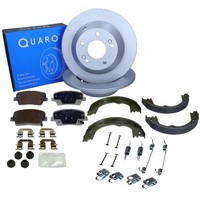 Quaro Bremsscheiben 302Mm BeläGe Bremsbacken Hinten Satz FüR KIA Sorento 2 XM