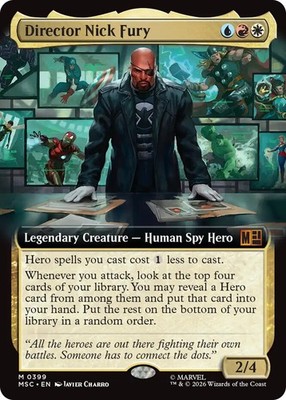 Director Nick Fury - Extended Art Light Play, English Magic the Gathering MTG Co