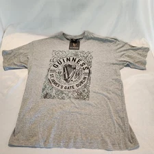 Guinness T-Shirt St James Gate Dublin Mens XXL Grey Tee Shirt NWT