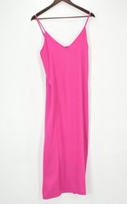 Old Navy V Neck Maxi Slip Dress Womens Medium Adjustable Strap Side Slit Flowy