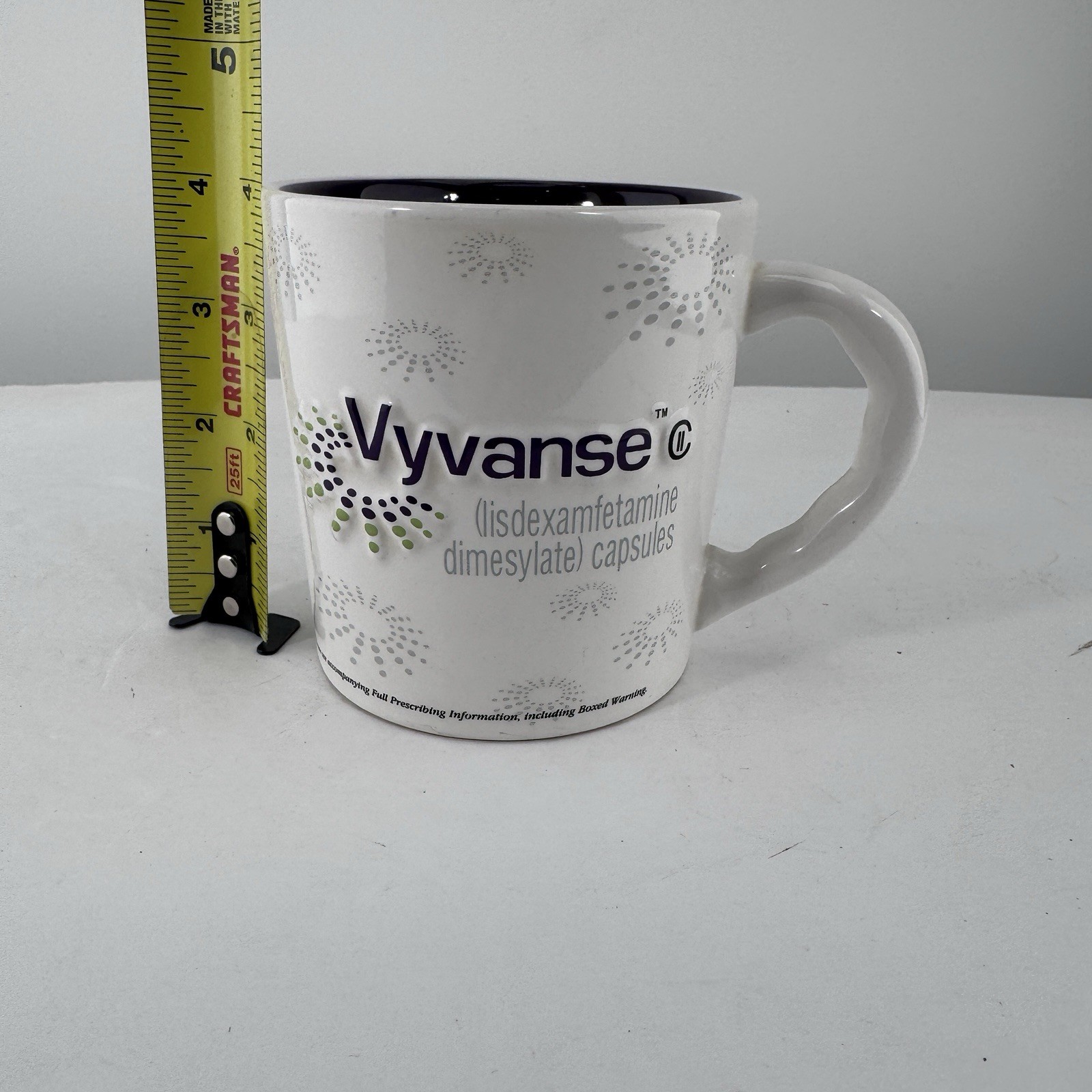 Rare Vyvanse Pharmaceutical Mug Collectable Ceramic Cup 3D 2007