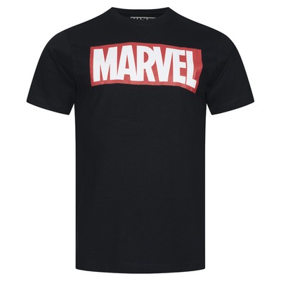 MARVEL COMICS Core Logo Herren T-Shirt schwarz neu
