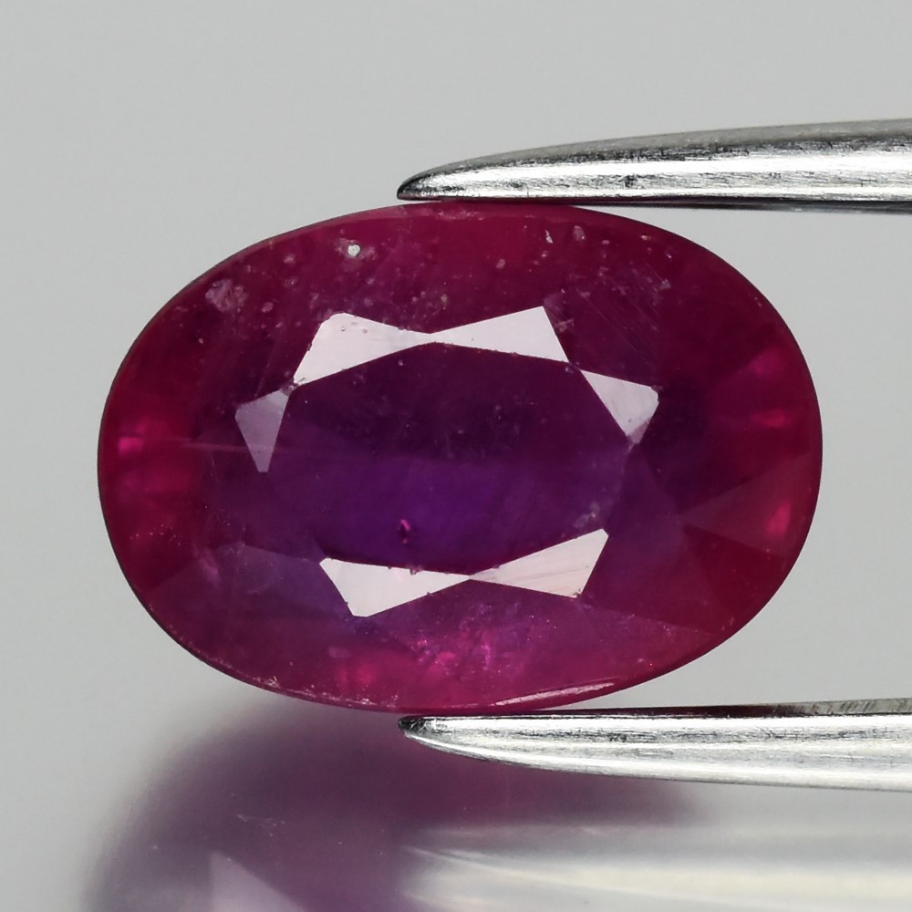 💎 2.47ct 8.5x6mm Oval Natural Purplish Red Ruby - Unheated, Tanzania Gemstone