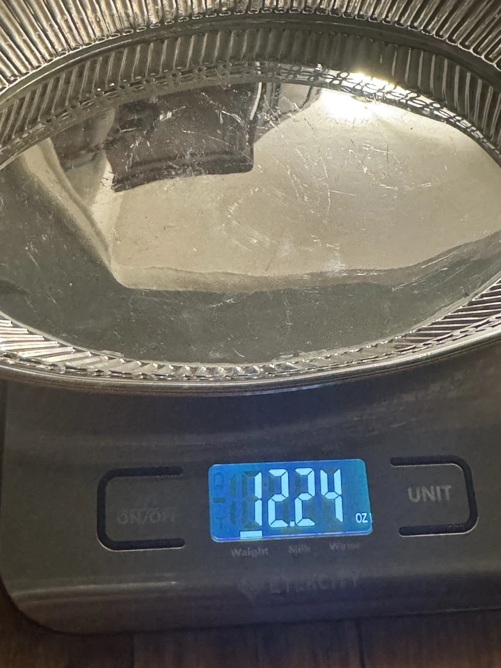 Antiguo plato perforado de plata esterlina Mappin & Webb de 1885 12" Londres 12,24 oz Foto 4 de 4