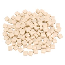 200g 140 Pieces 0.4" Iridescent Square Mosaic Tiles Champagne 