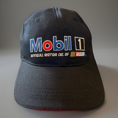 Mobil Hat Cap Strap Back Mens Racing Motor Oil Pegasus Nascar Racing