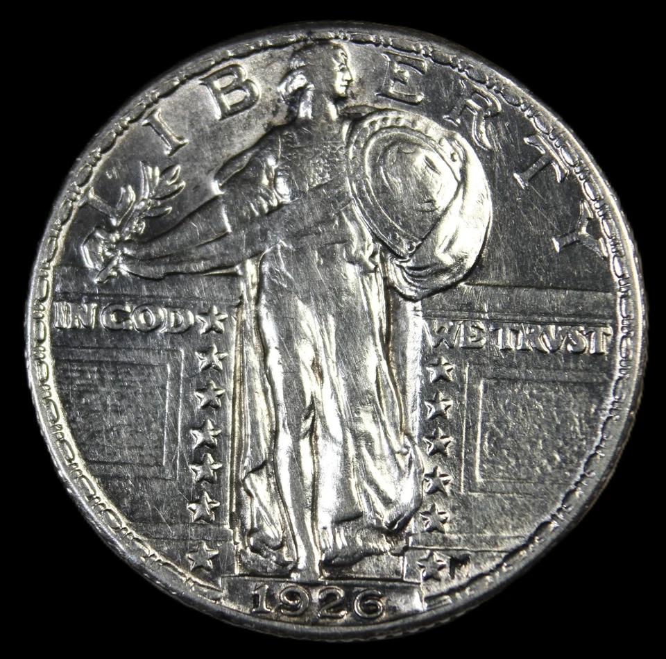 Cuarto Standing Liberty 1926 - elección sin circular / envío gratuito - jam531 Foto 3 de 4