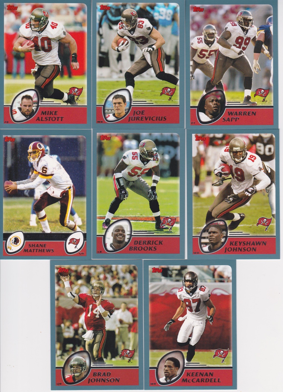 2003 Topps Football Complete Team Set Tampa Bay Buccanears (14) Chris Simms RC