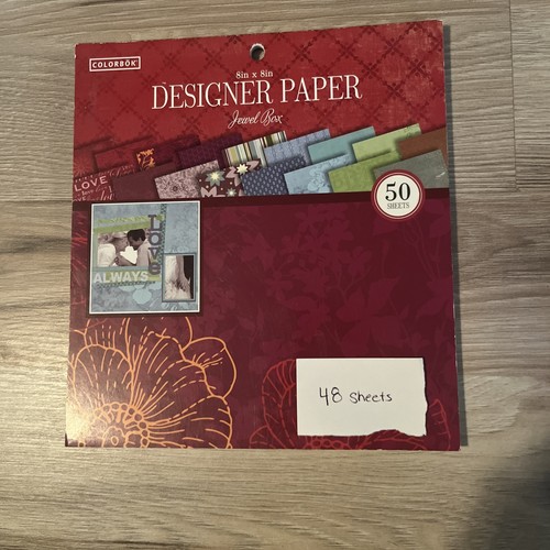 Colorbok Jewel Box Designer Paper Pad 8x8 Scrapbooking Paper 48 Sheets