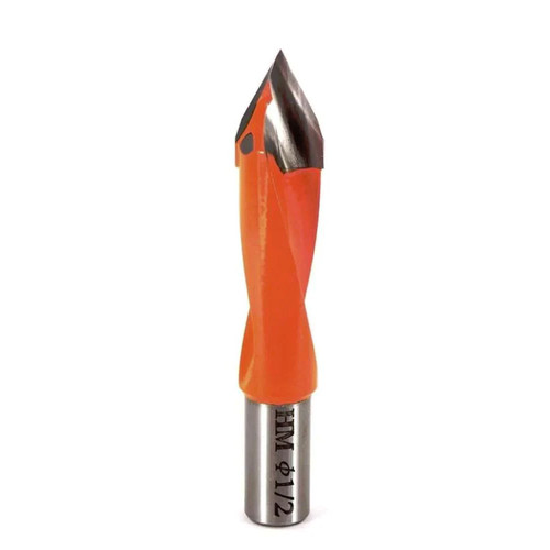 Whiteside DT500-70LH Left Hand V-Point Dowel Drill 1/2"CD, 70mmOAL