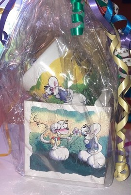  Vintage Diddl Maus Geschenkset Kleine Tasse Box 90er   OVP Neu Ungeöffnet