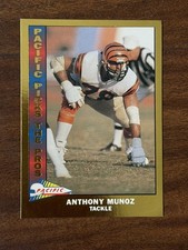 1991 PACIFIC GOLD CARD ANTHONY MUNOZ VINTAGE FOOTBALL CARD # PICK THE PROS # NM